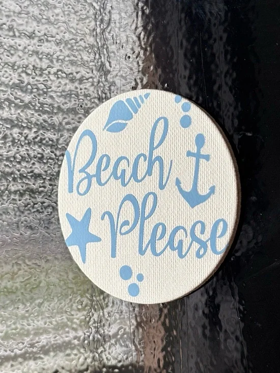 Coastal Vibes HTV Magnet Set – “Resting Beach Face” & “Beach Please” 🌊 - Picture 5 of 5
